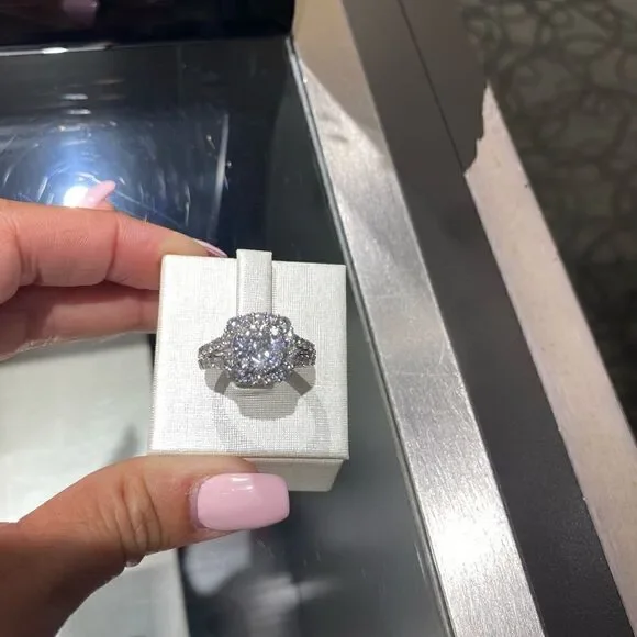 14k white gold diamond ring - Picture 3 of 9